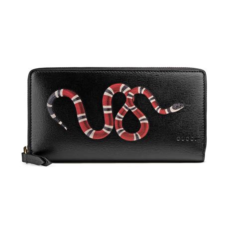 snake print wallet gucci|Gucci kingsnake men's wallet.